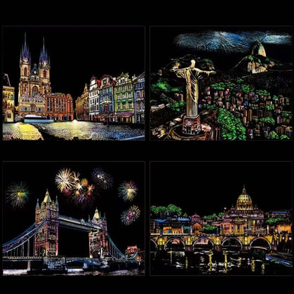 Комплект от 4 Картини "Изтъркай Ме"